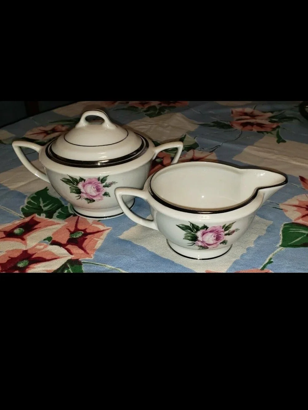 Vintage Royal Jackson Fine China Cream & Sugar Set 